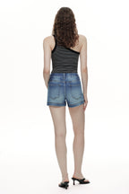 ONESO Modern Utility High Rise Denim Shorts
