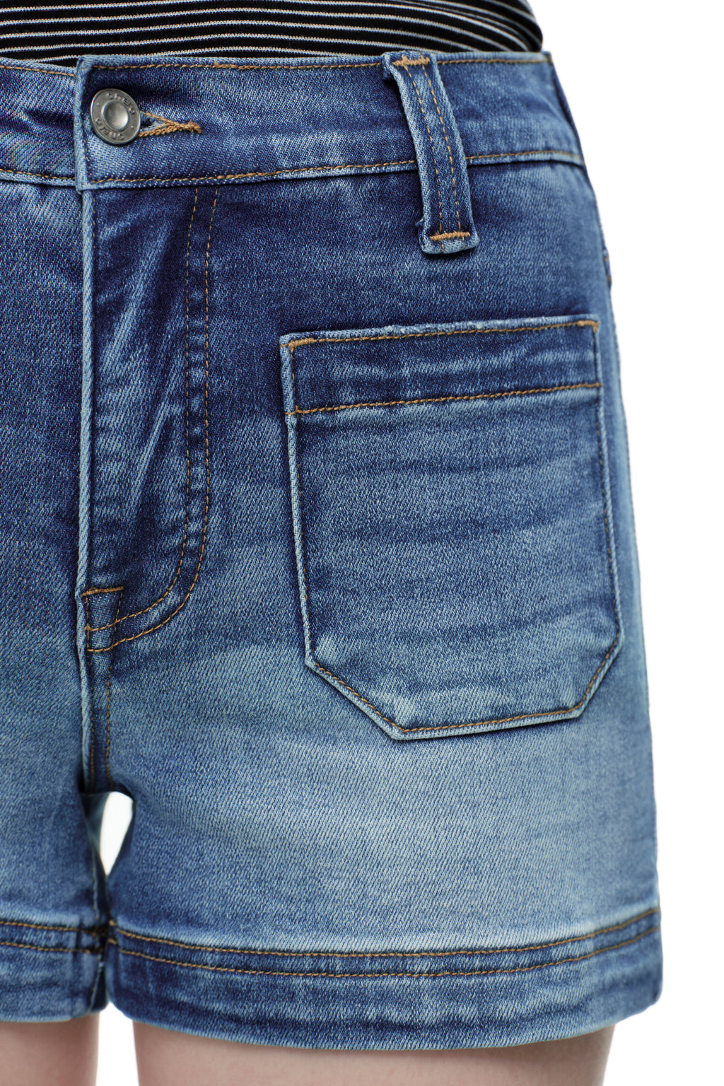 ONESO Modern Utility High Rise Denim Shorts