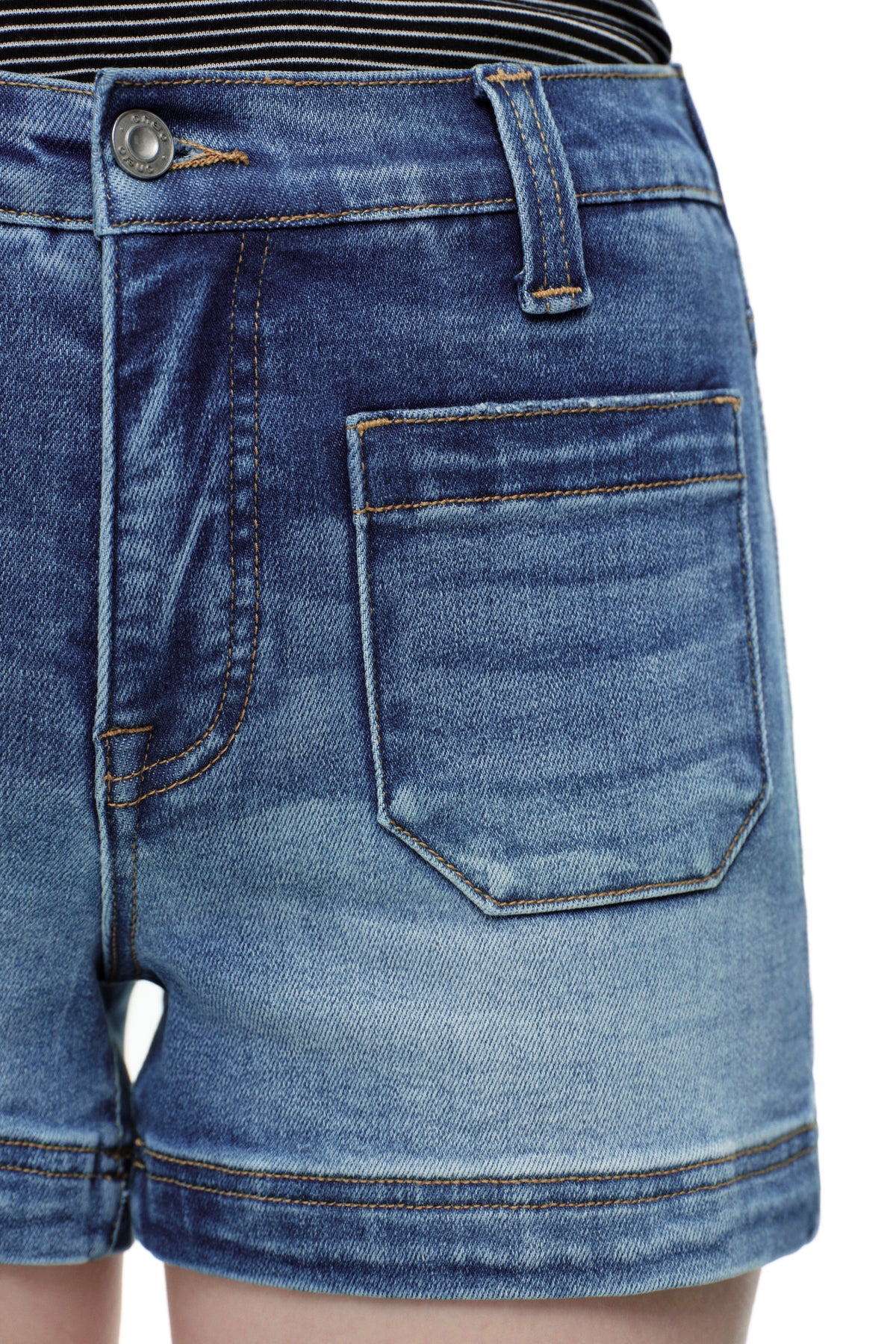ONESO Modern Utility High Rise Denim Shorts