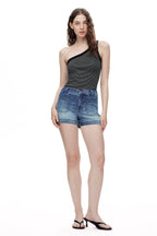 ONESO Modern Utility High Rise Denim Shorts
