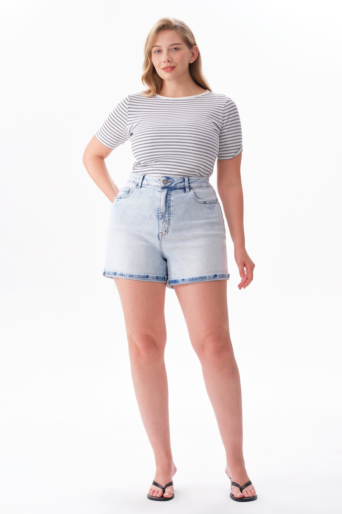 ONESO Casual High Rise Shorts Jeans