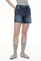 Effortless High Rise Denim Shorts