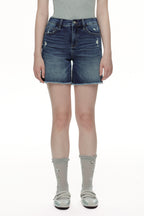 Effortless High Rise Denim Shorts