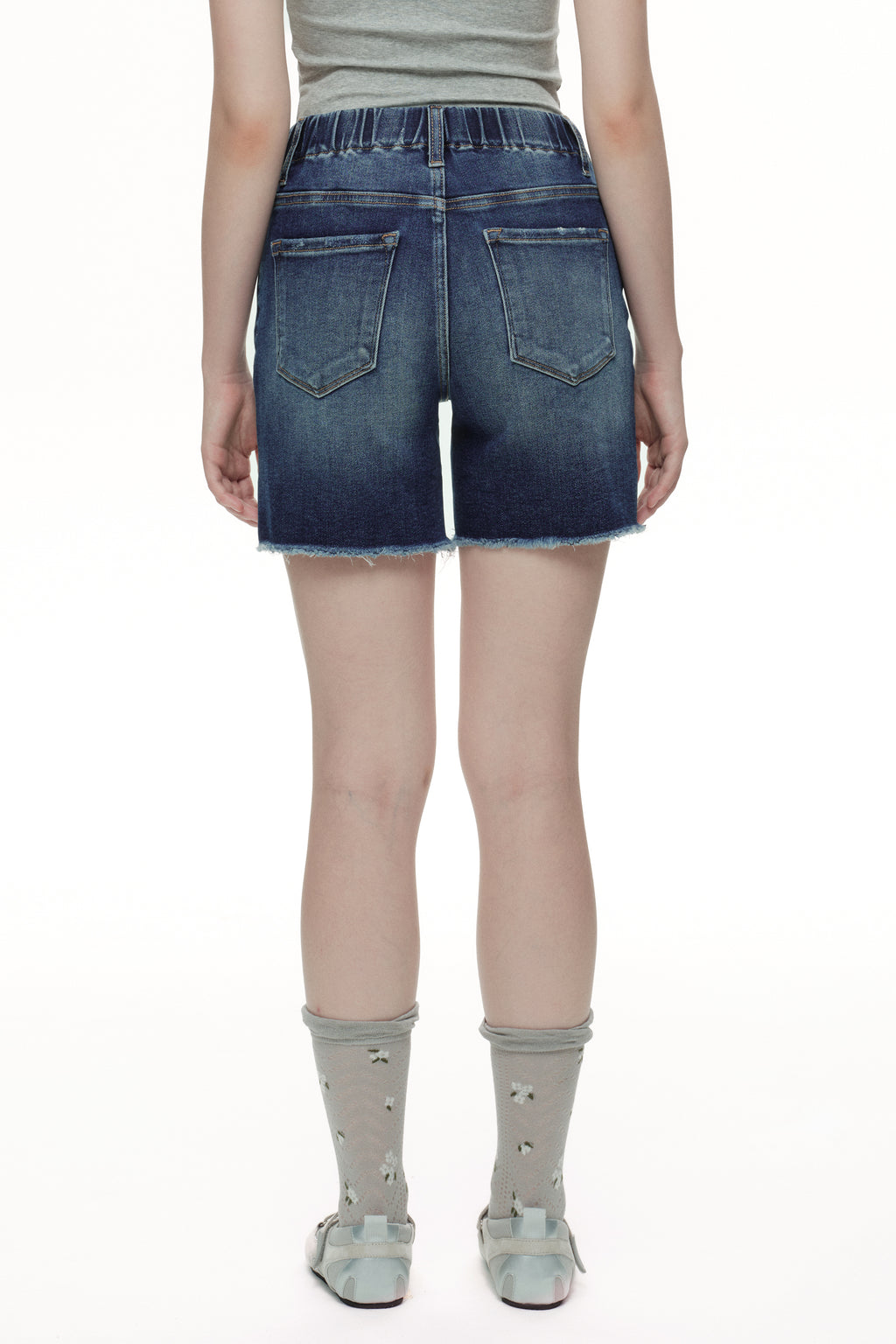 Effortless High Rise Denim Shorts