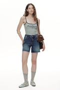 Effortless High Rise Denim Shorts