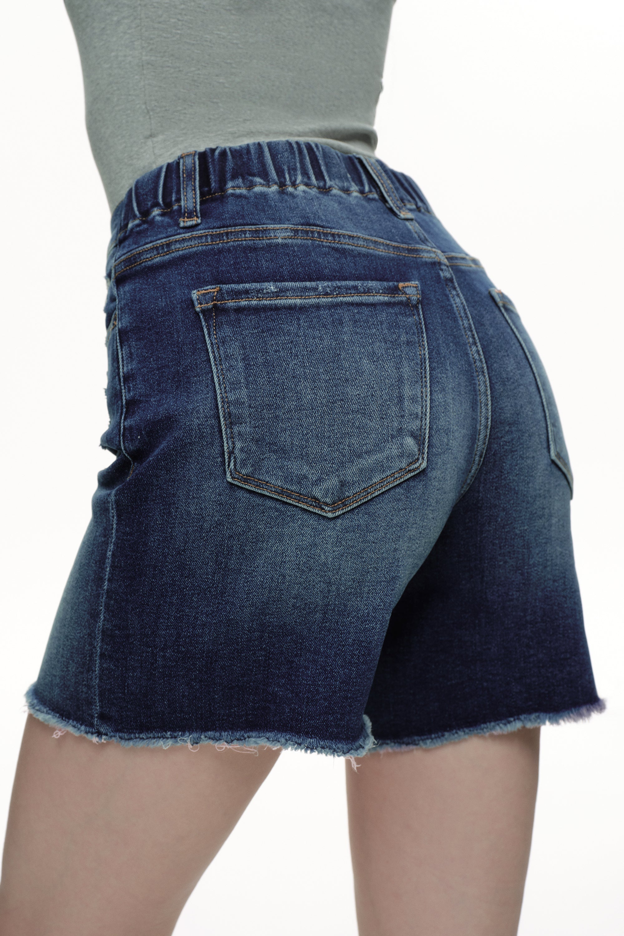 Effortless High Rise Denim Shorts