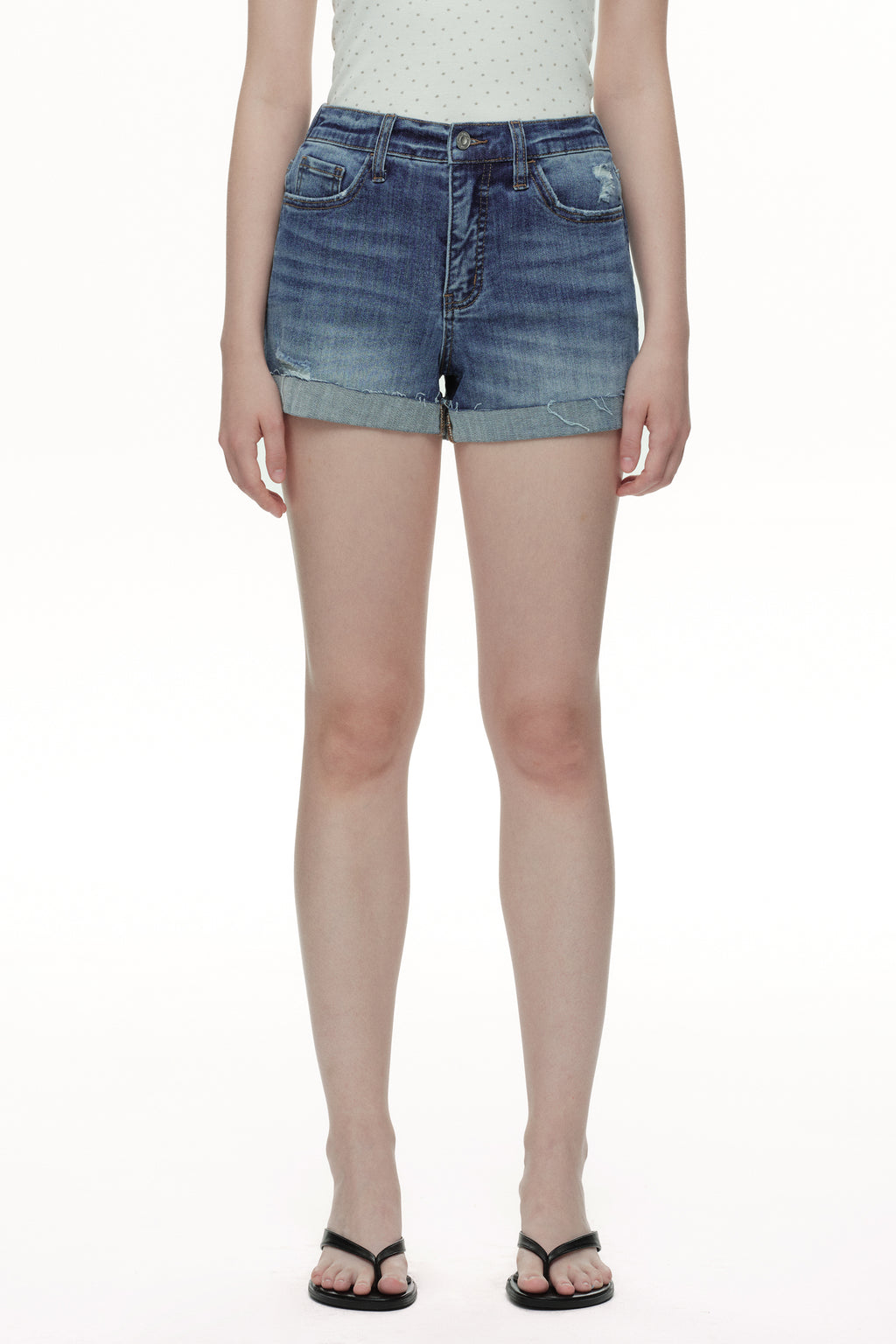 ONESO Effortless Mid Rise Denim Shorts