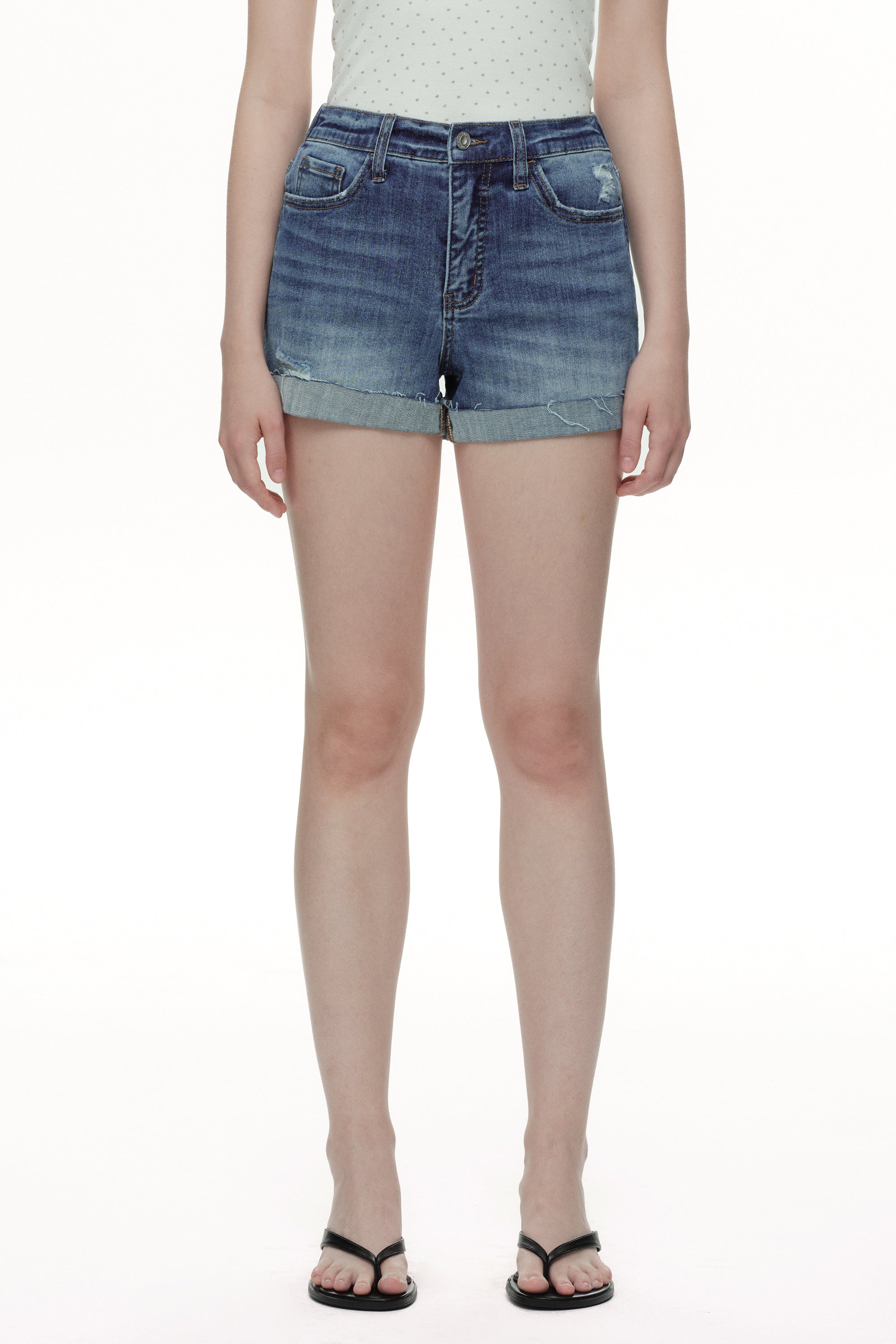 ONESO Effortless Mid Rise Denim Shorts