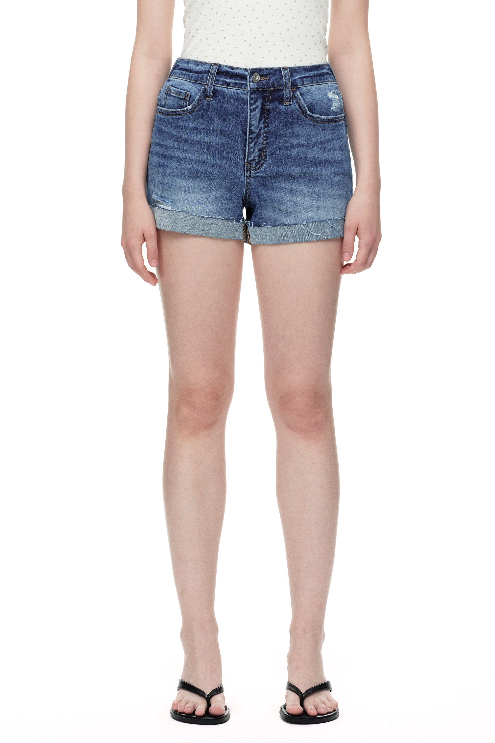 ONESO Effortless Mid Rise Denim Shorts