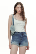 ONESO Effortless Mid Rise Denim Shorts