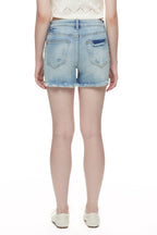 ONESO Feminine Mid Rise Denim Shorts