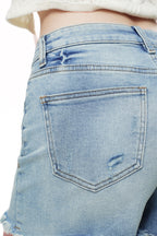 ONESO Feminine Mid Rise Denim Shorts