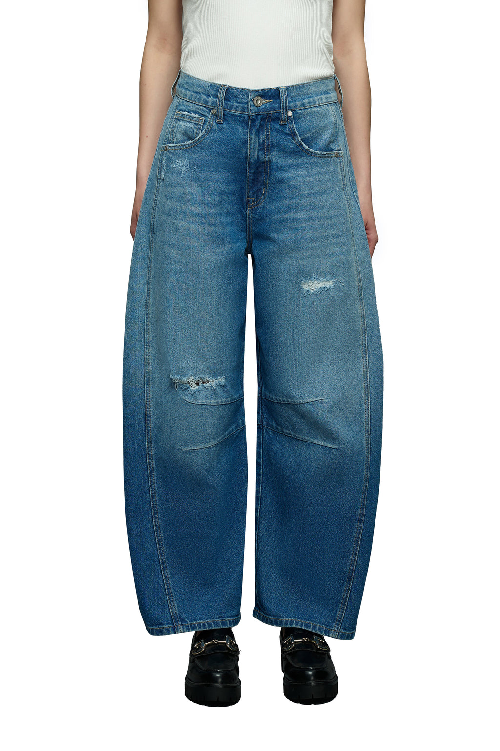 ONESO Vintage High Rise Barrel Jeans