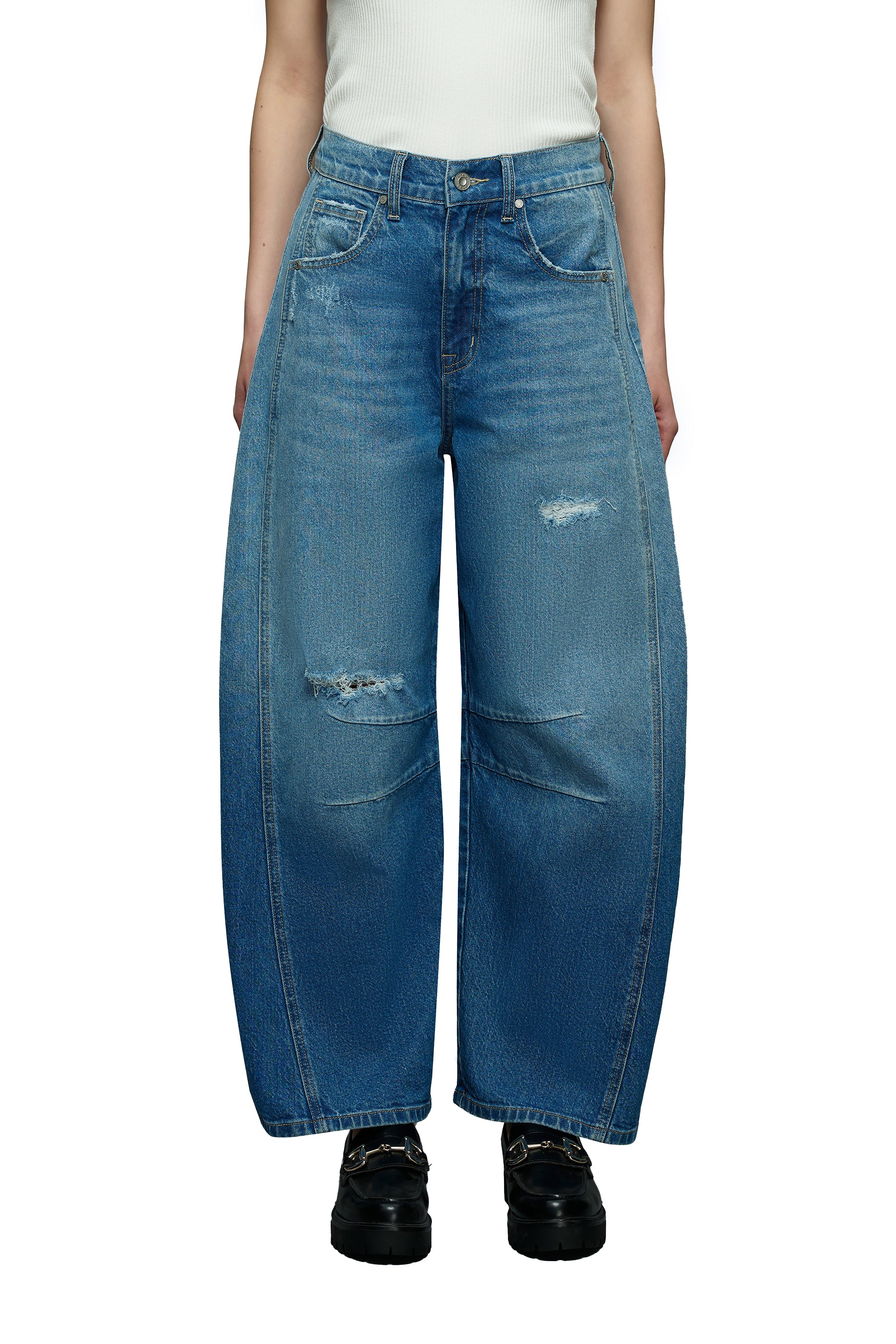 ONESO Vintage High Rise Barrel Jeans