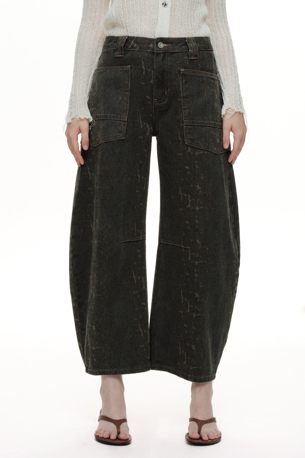 ONESO Bold Mid Rise Barrel Jeans