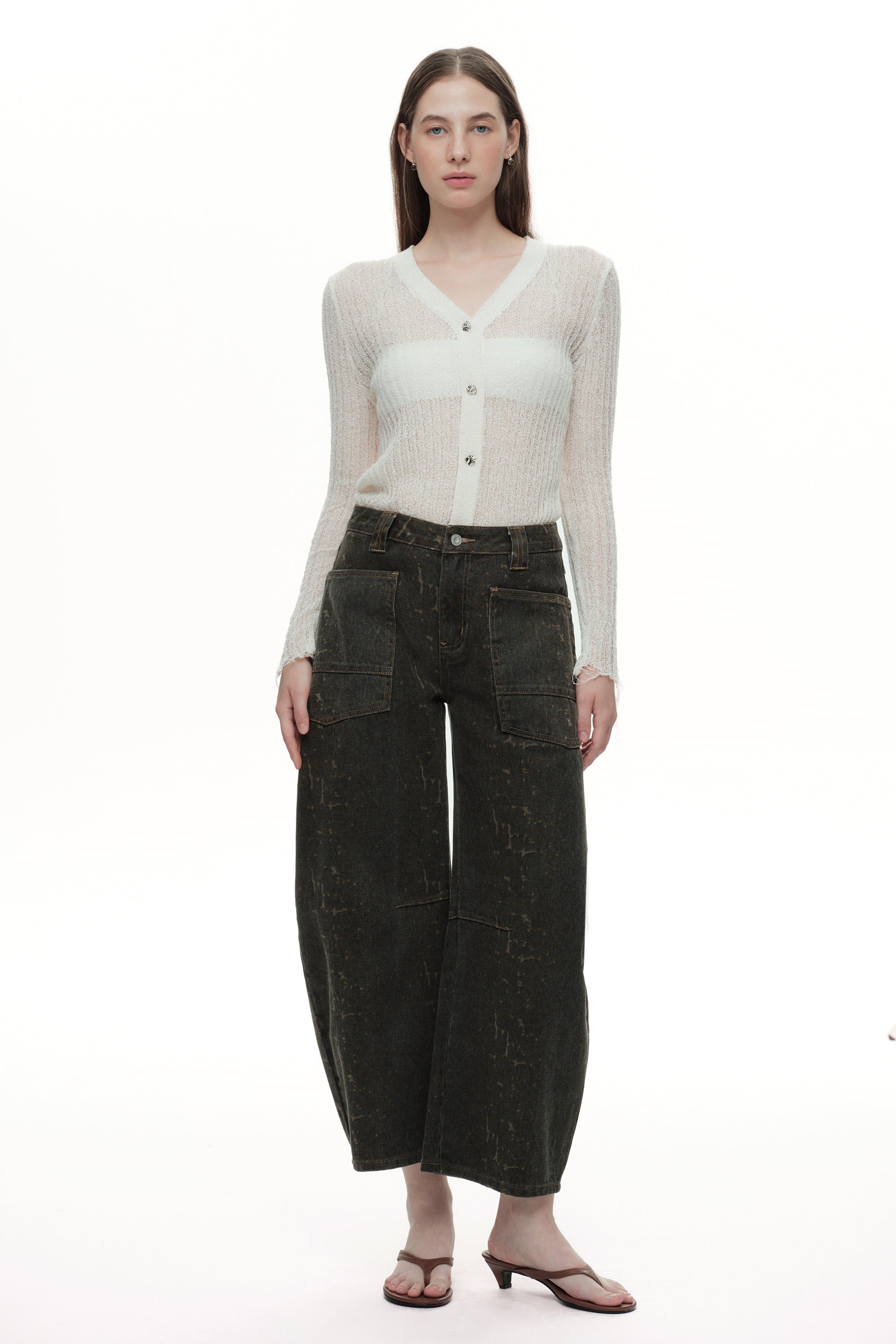 ONESO Bold Mid Rise Barrel Jeans