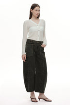 ONESO Bold Mid Rise Barrel Jeans