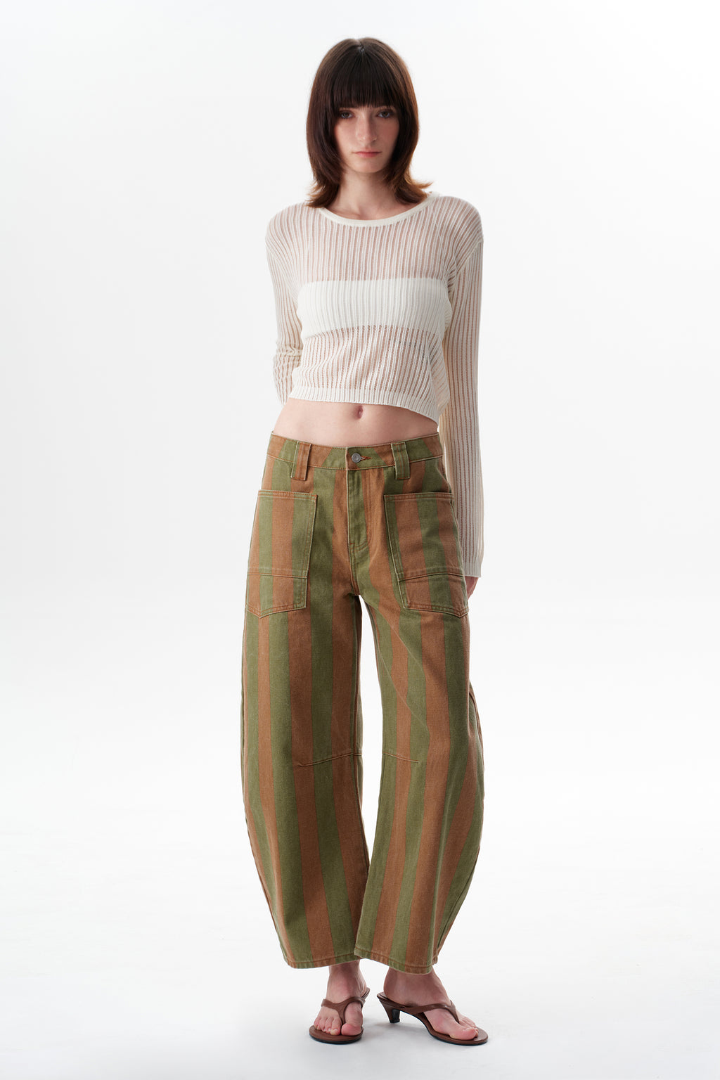 ONESO Bold Mid Rise Barrel Jeans