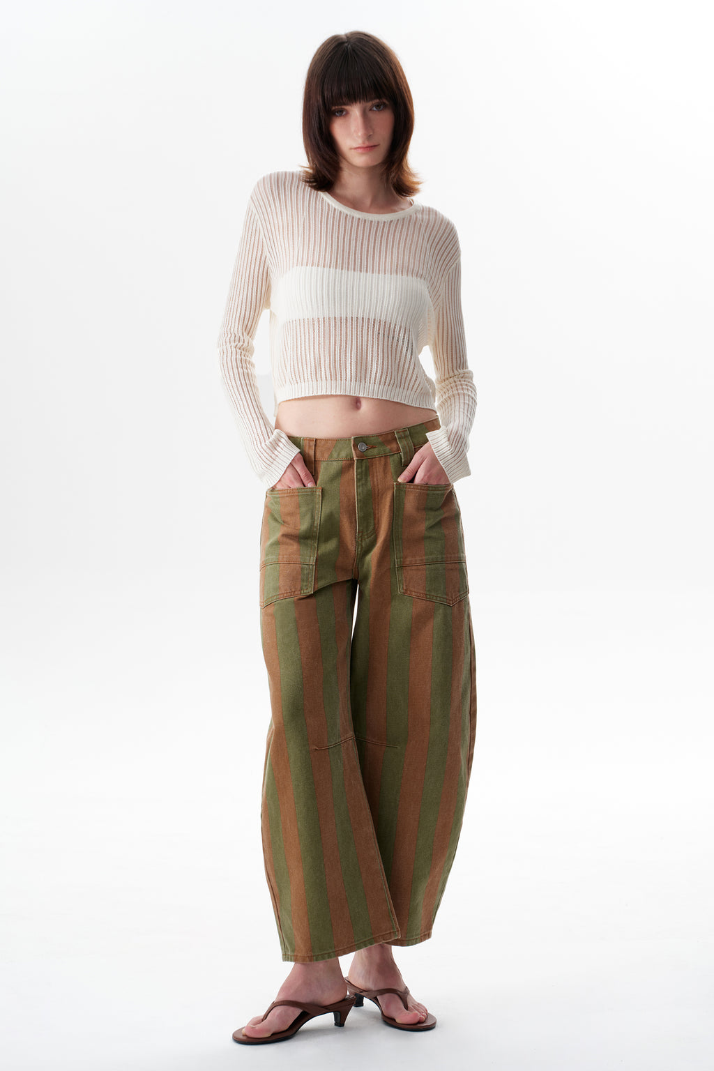 ONESO Bold Mid Rise Barrel Jeans