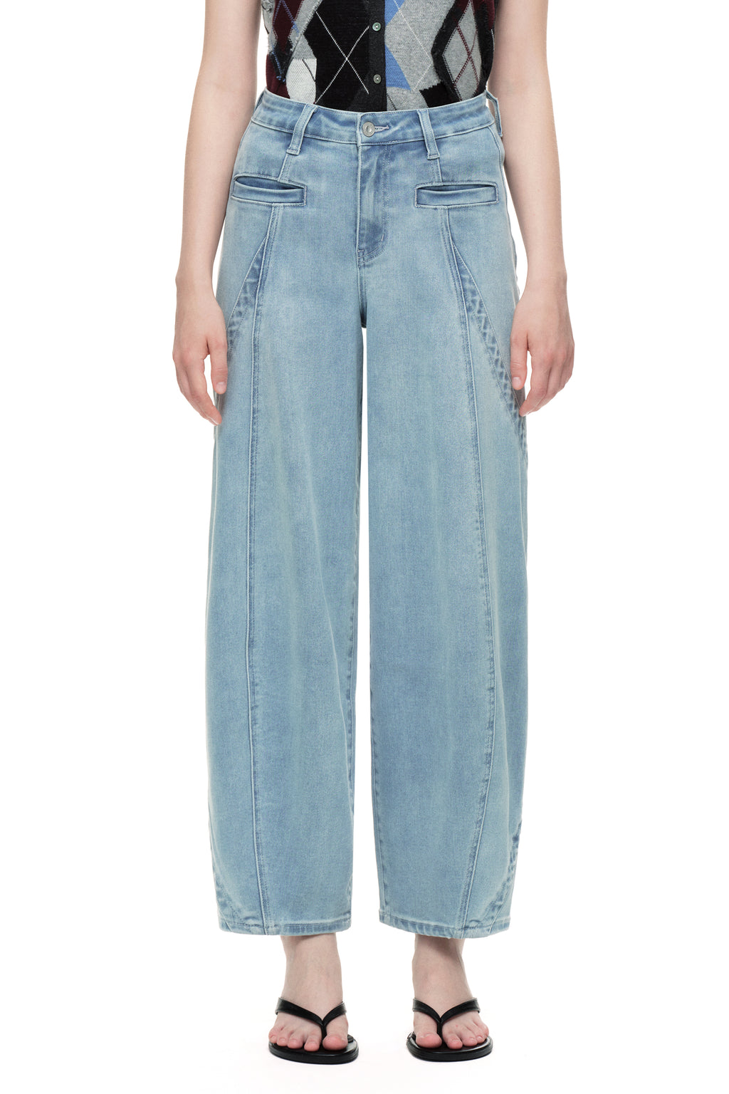 ONESO Modern High Rise Barrel Jeans