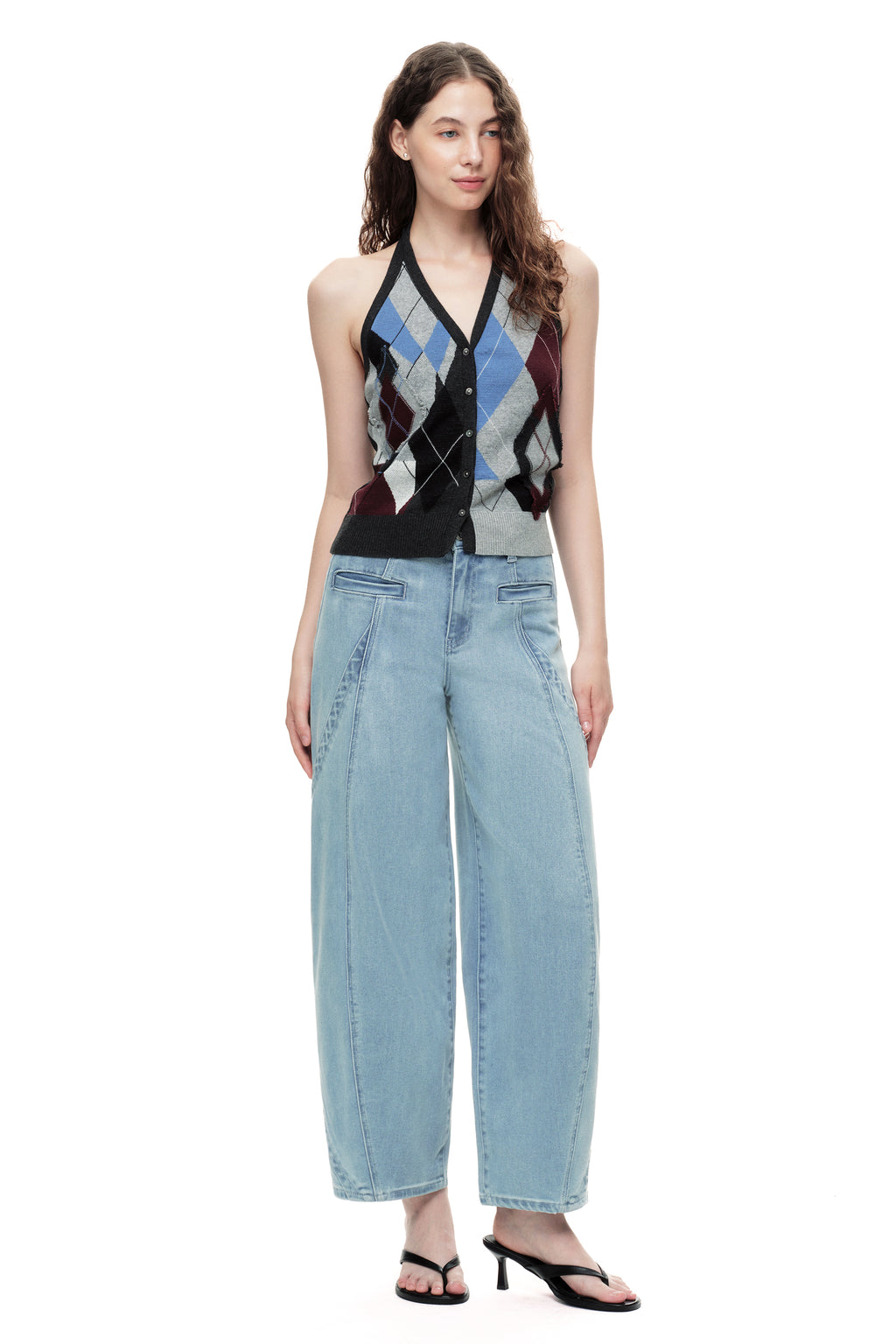 ONESO Modern High Rise Barrel Jeans