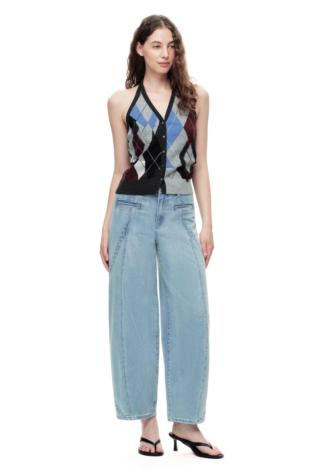 ONESO Modern High Rise Barrel Jeans