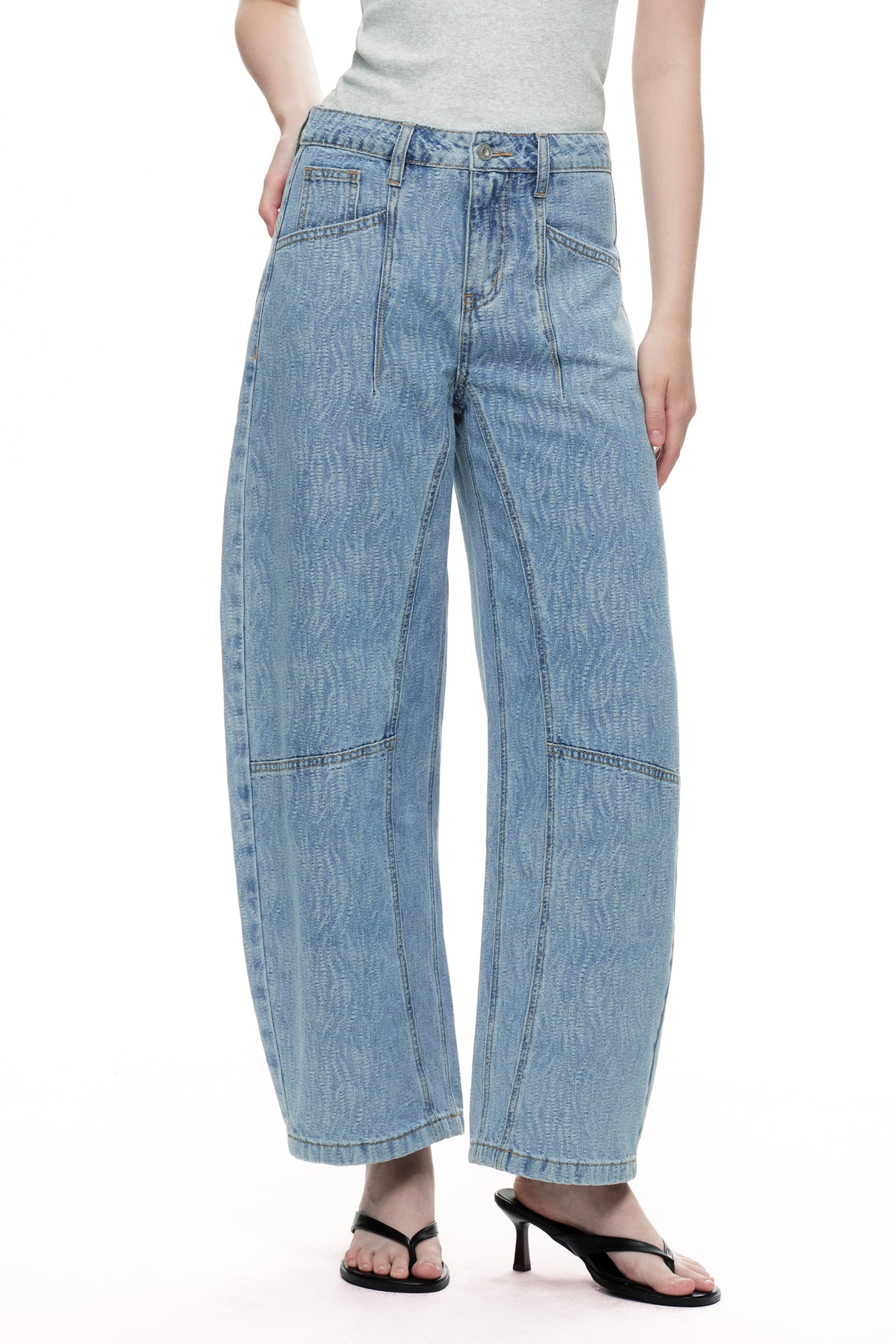 ONESO Modern High Rise Barrel Jeans