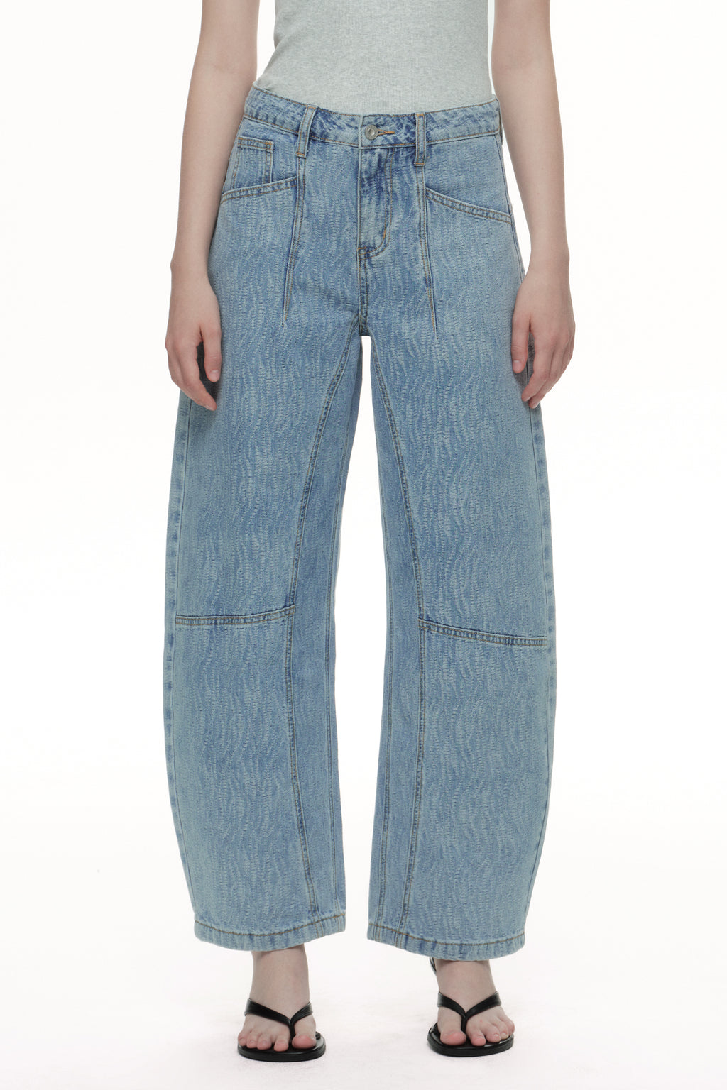 ONESO Modern High Rise Barrel Jeans