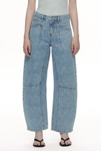 ONESO Modern High Rise Barrel Jeans