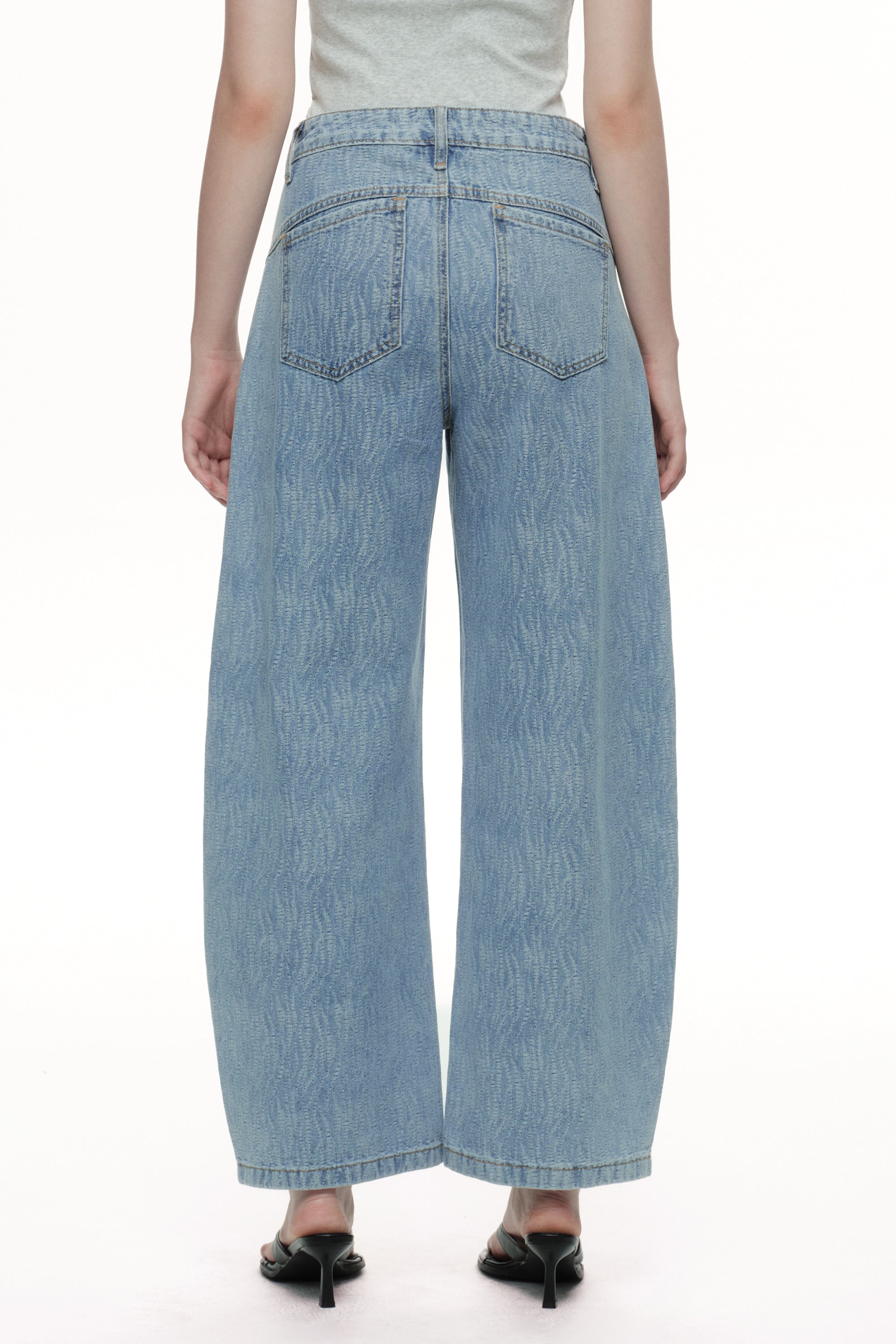 ONESO Modern High Rise Barrel Jeans
