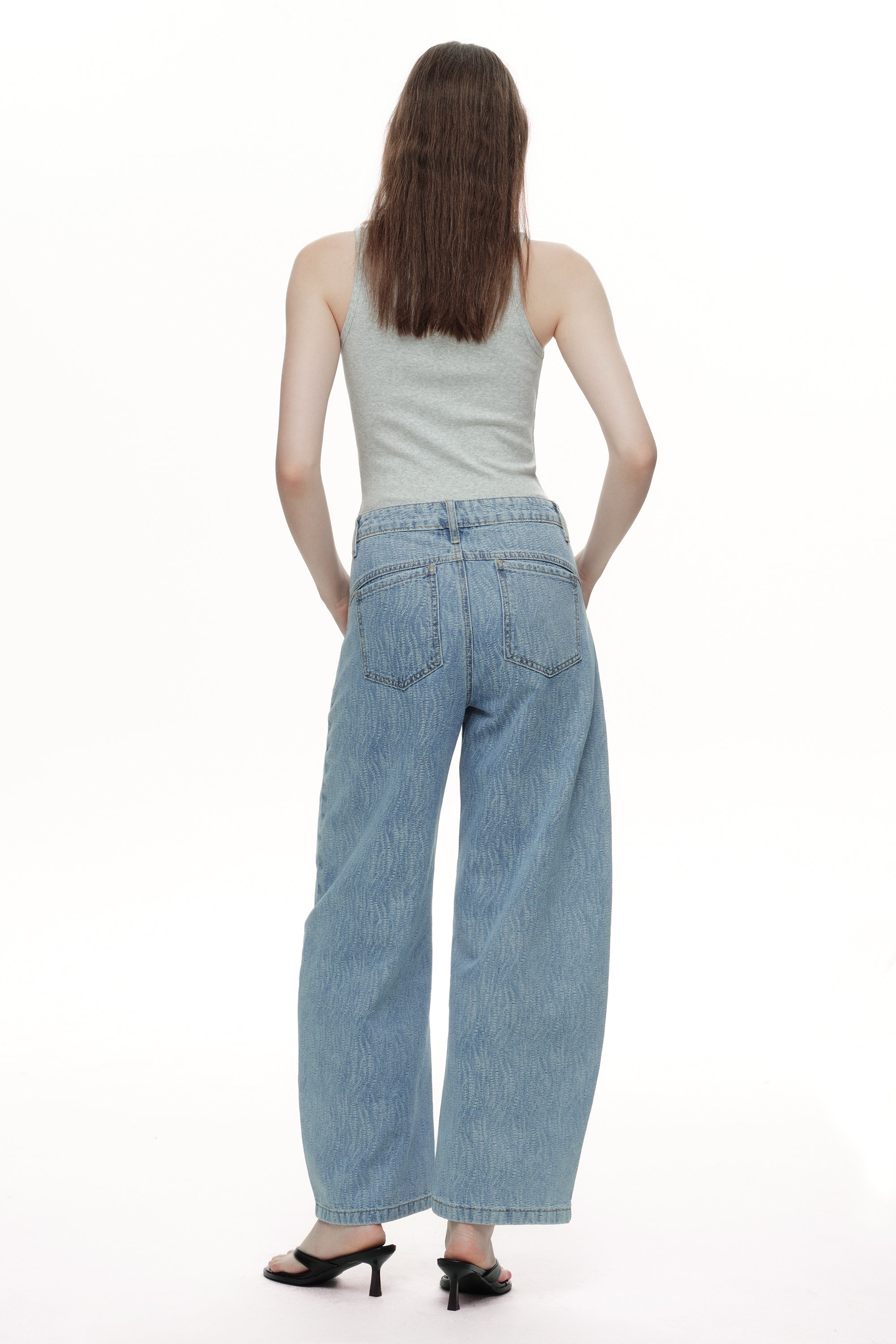 ONESO Modern High Rise Barrel Jeans
