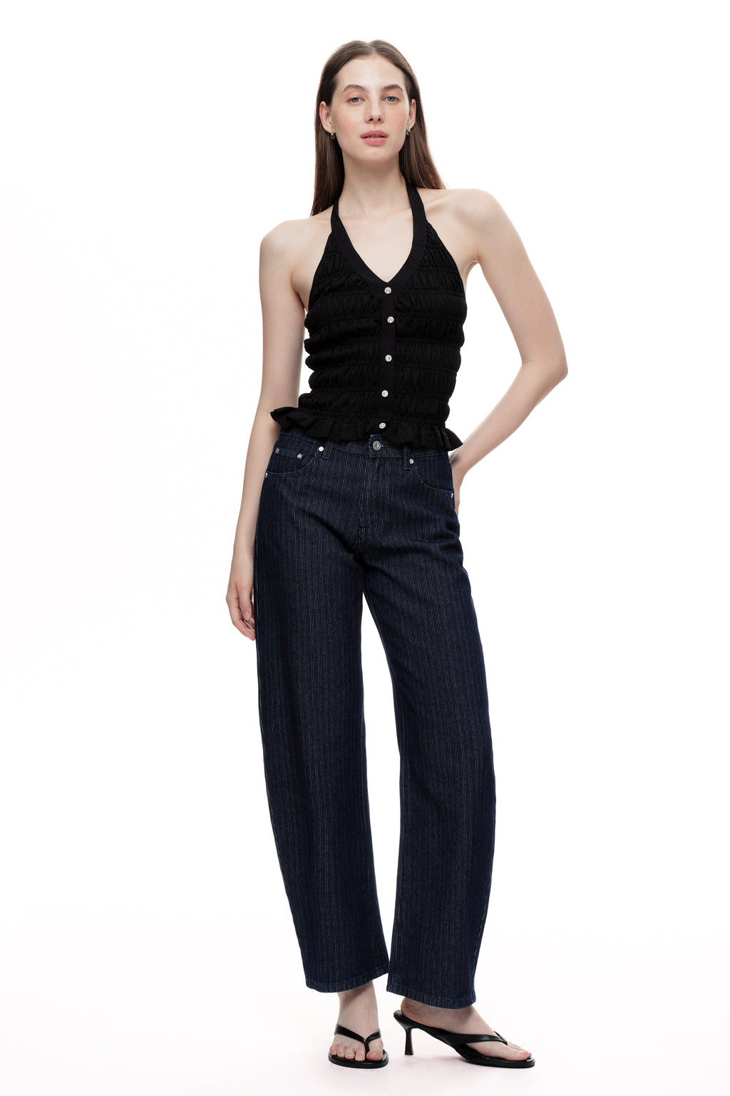 ONESO Distinctive Mid Rise Barrel Jeans