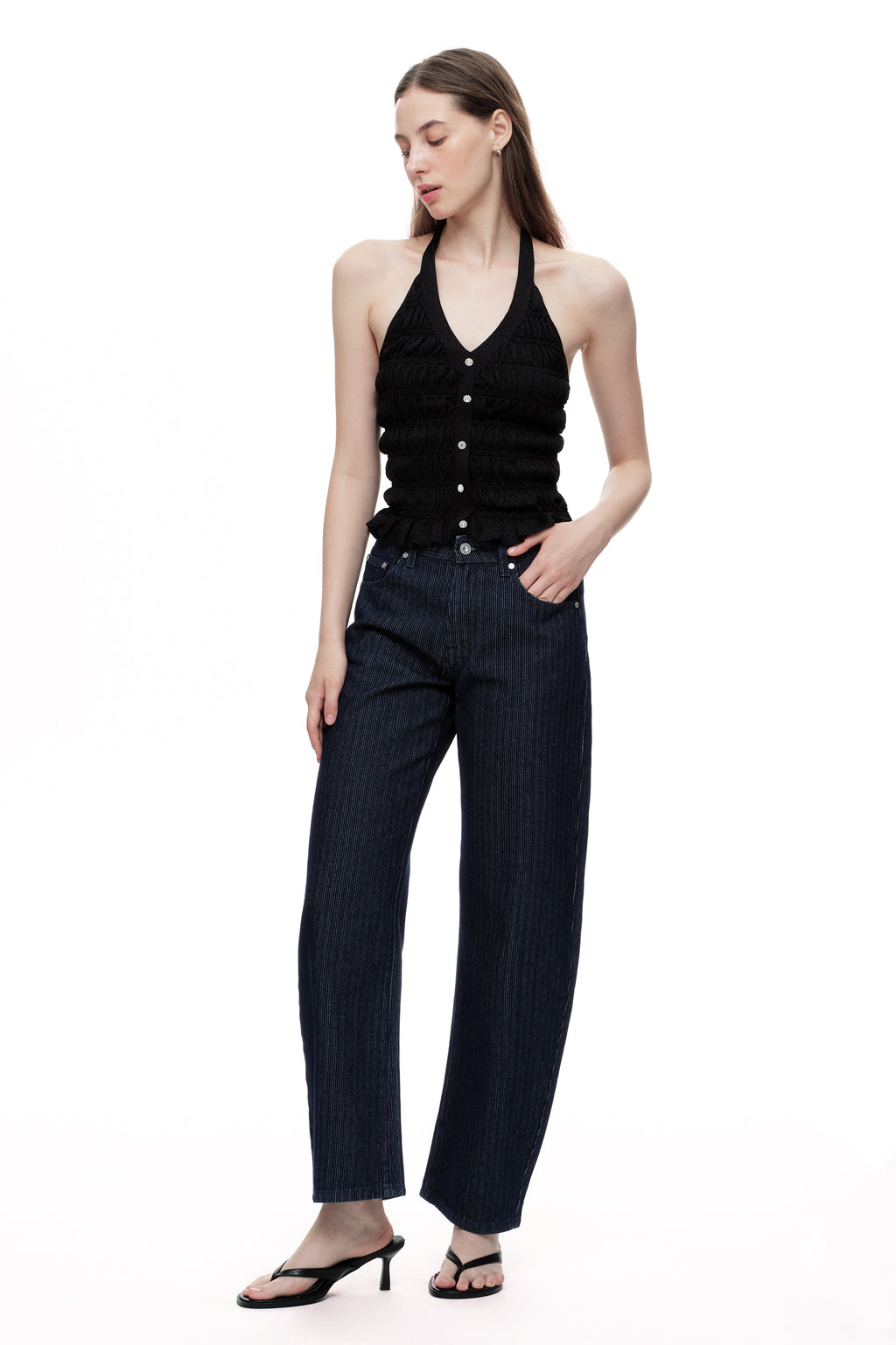 ONESO Distinctive Mid Rise Barrel Jeans