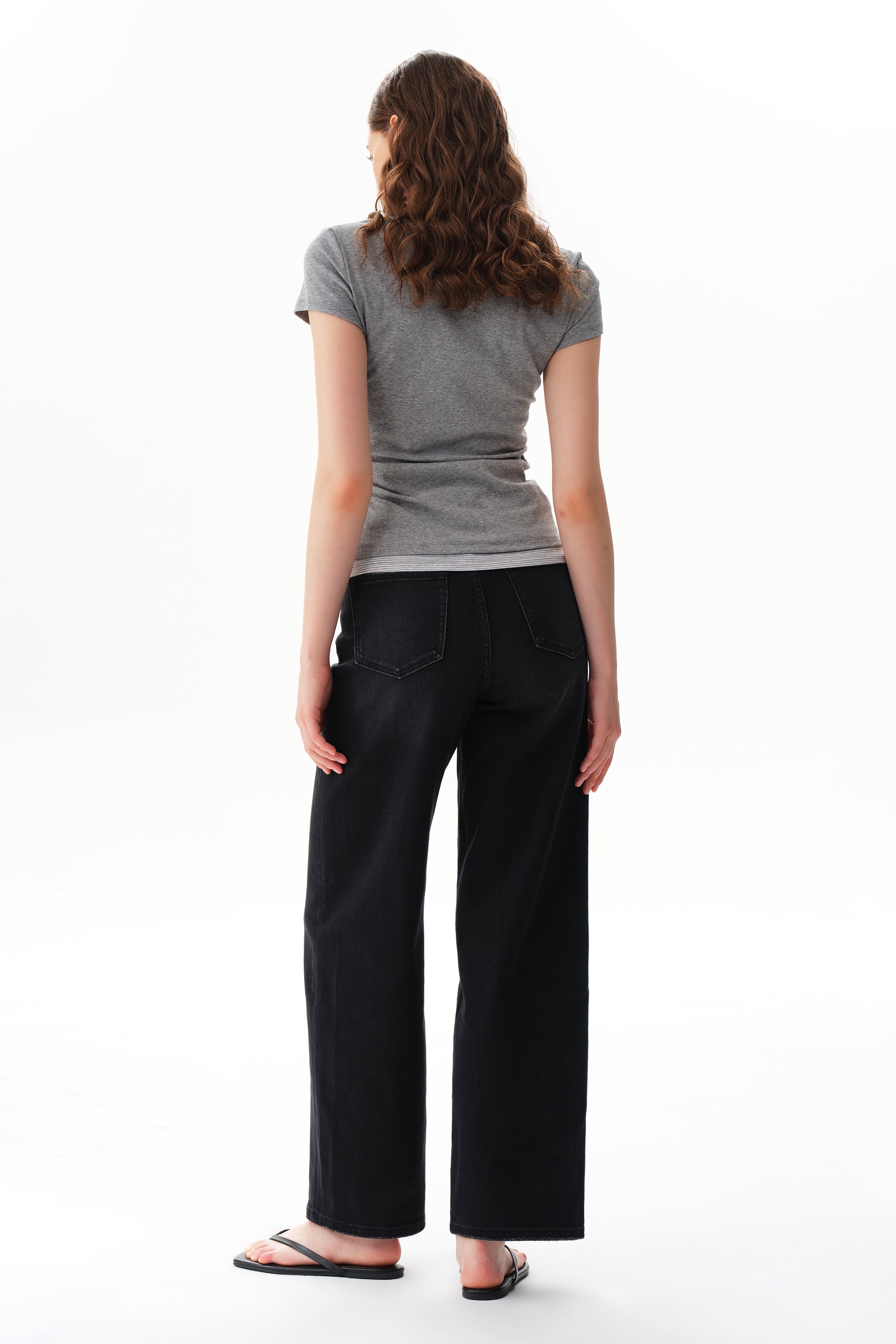 ONESO Polished High Rise Straight Jeans