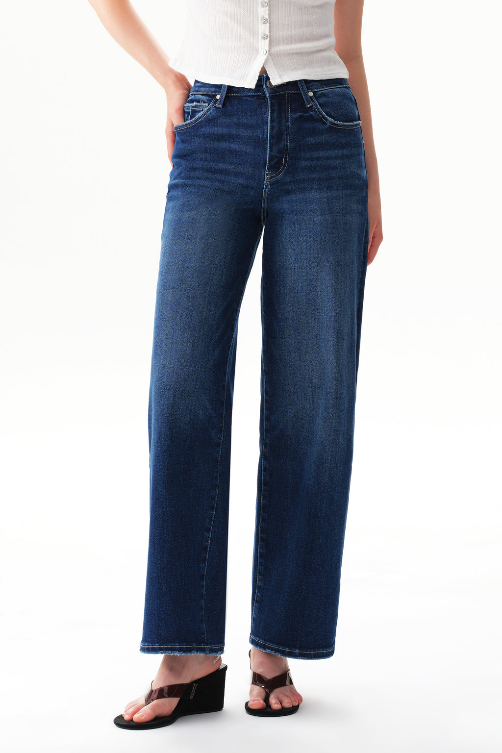 ONESO Polished High Rise Straight Jeans