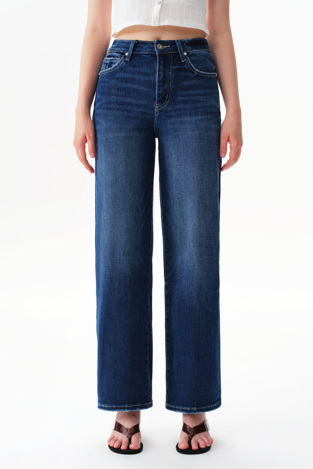 ONESO Polished High Rise Straight Jeans