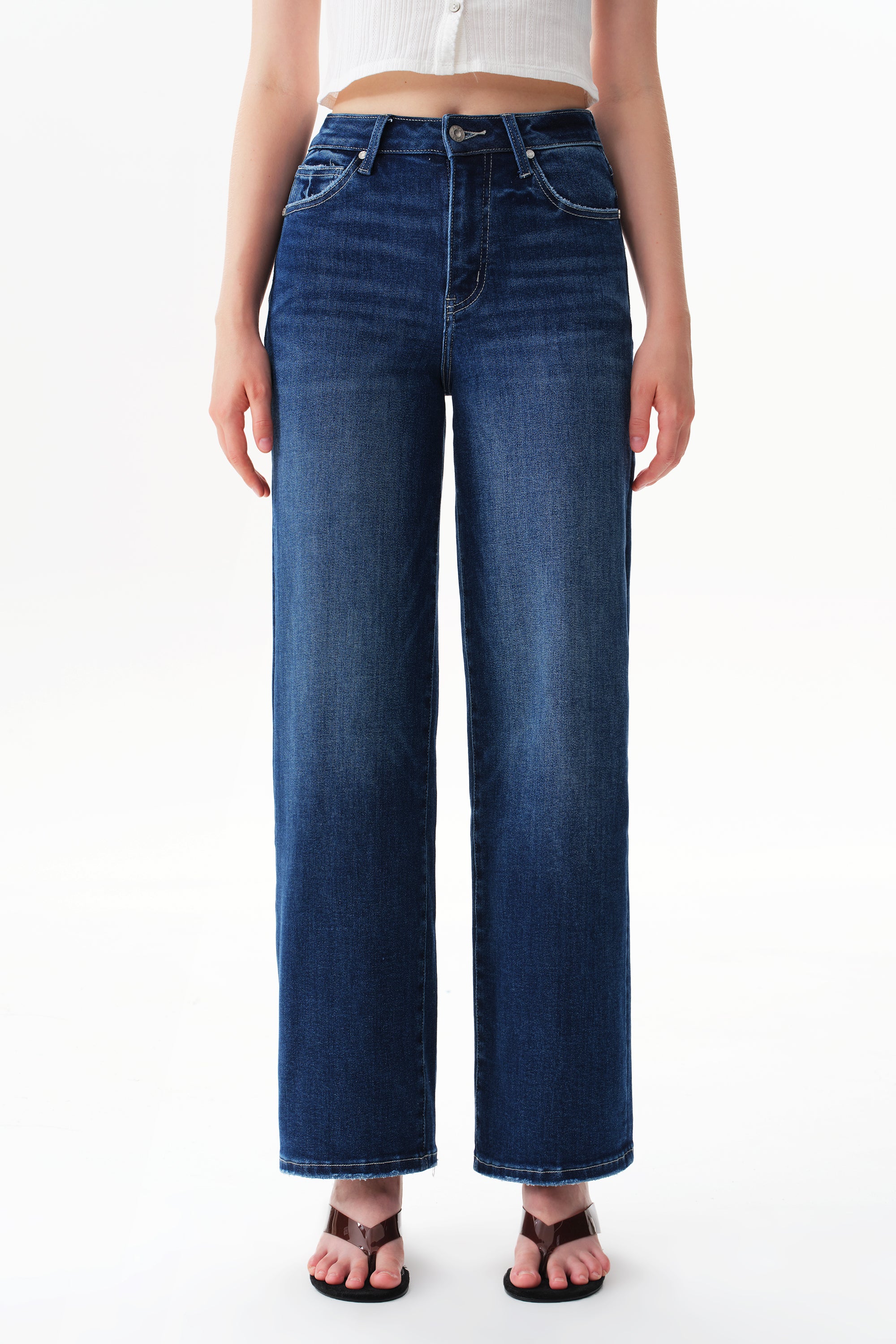 ONESO Polished High Rise Straight Jeans