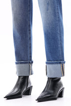 ONESO Polished Mid Rise Straight Jeans