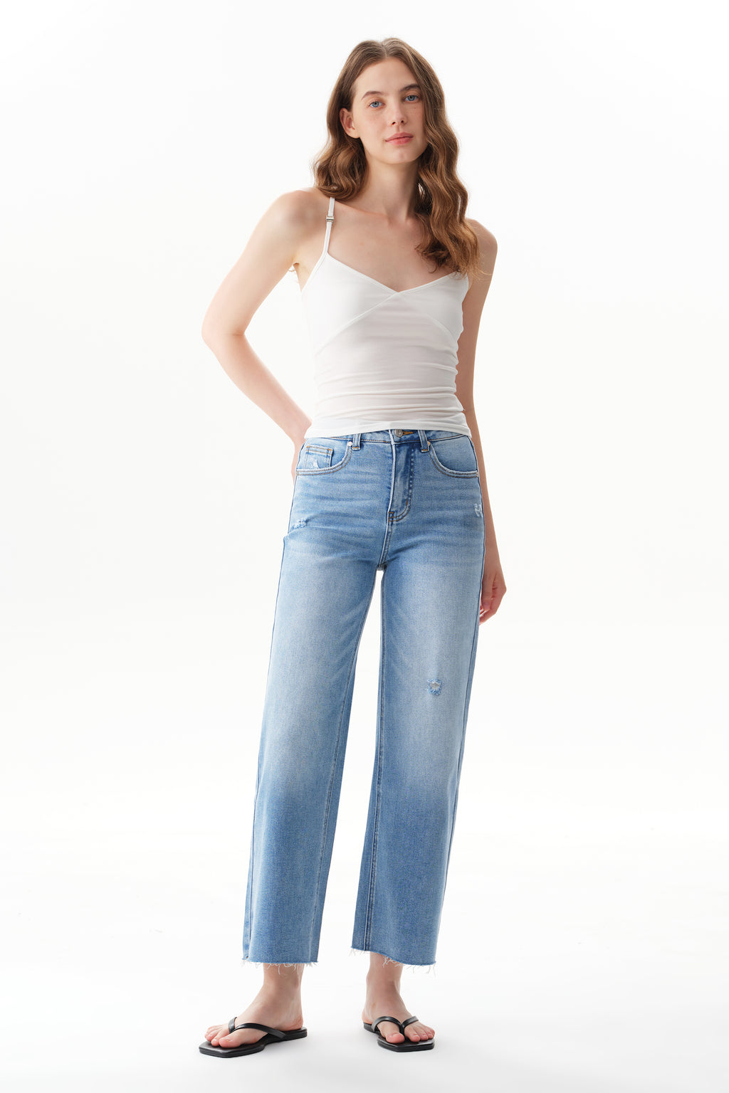 ONESO Vintage High Rise Straight Jeans