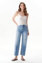 ONESO Vintage High Rise Straight Jeans
