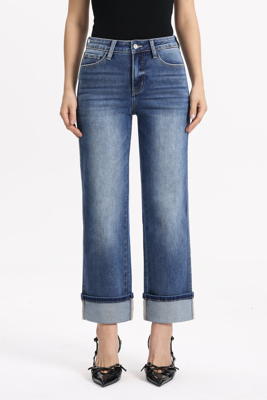 ONESO Modern Classic Mid Rise Straight Jeans