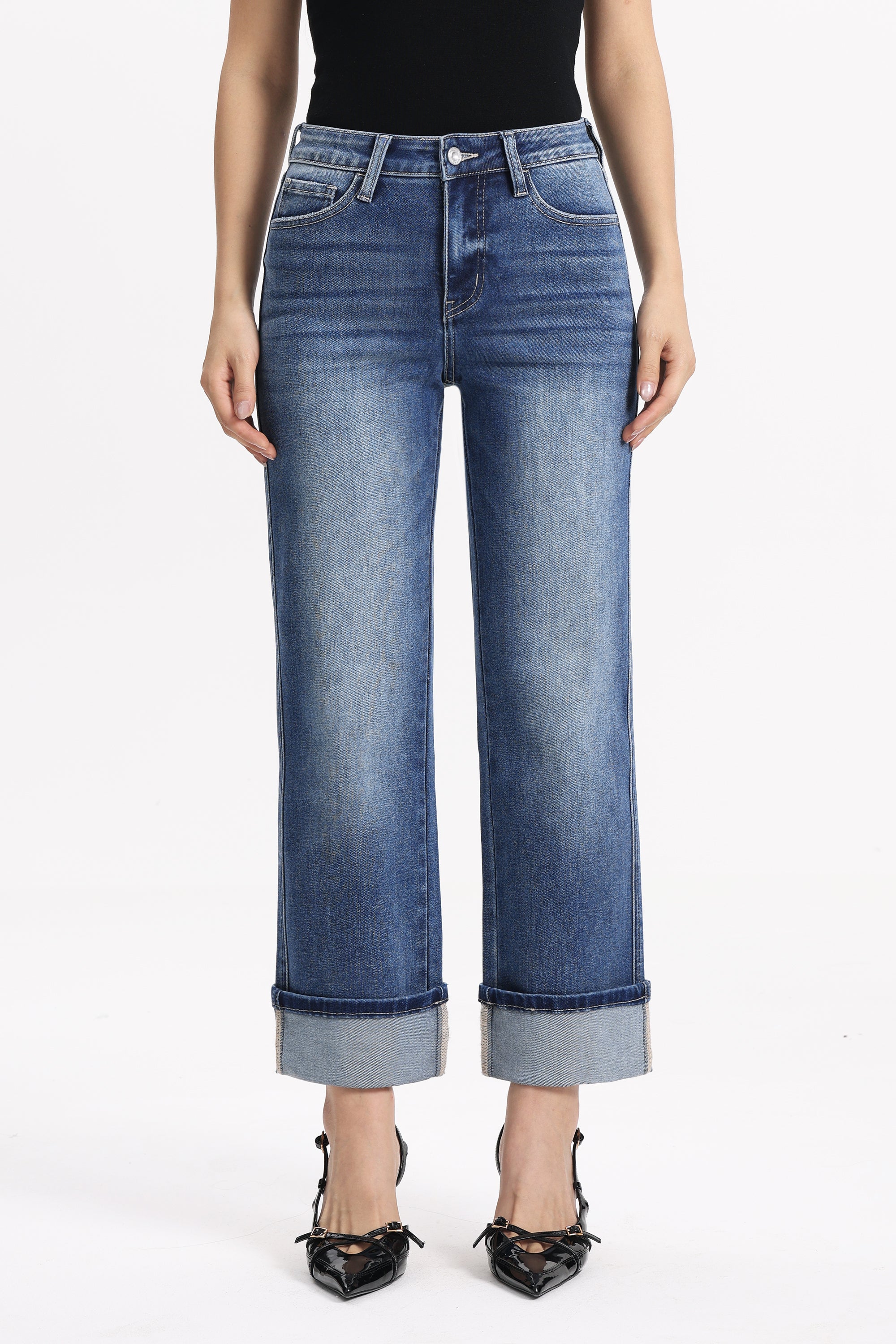 ONESO Modern Classic Mid Rise Straight Jeans