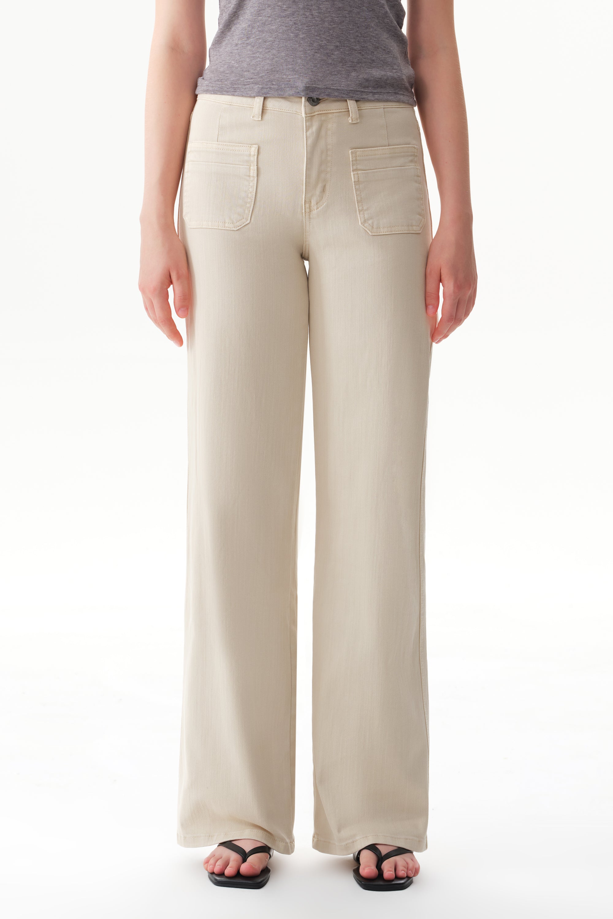 ONESO Minimalist Mid Rise Straight Jeans