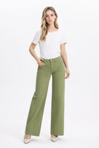 ONESO Earthy Mid Rise Wide Leg Jeans