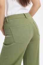 ONESO Earthy Mid Rise Wide Leg Jeans