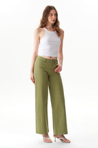 ONESO Earthy Mid Rise Wide Leg Jeans