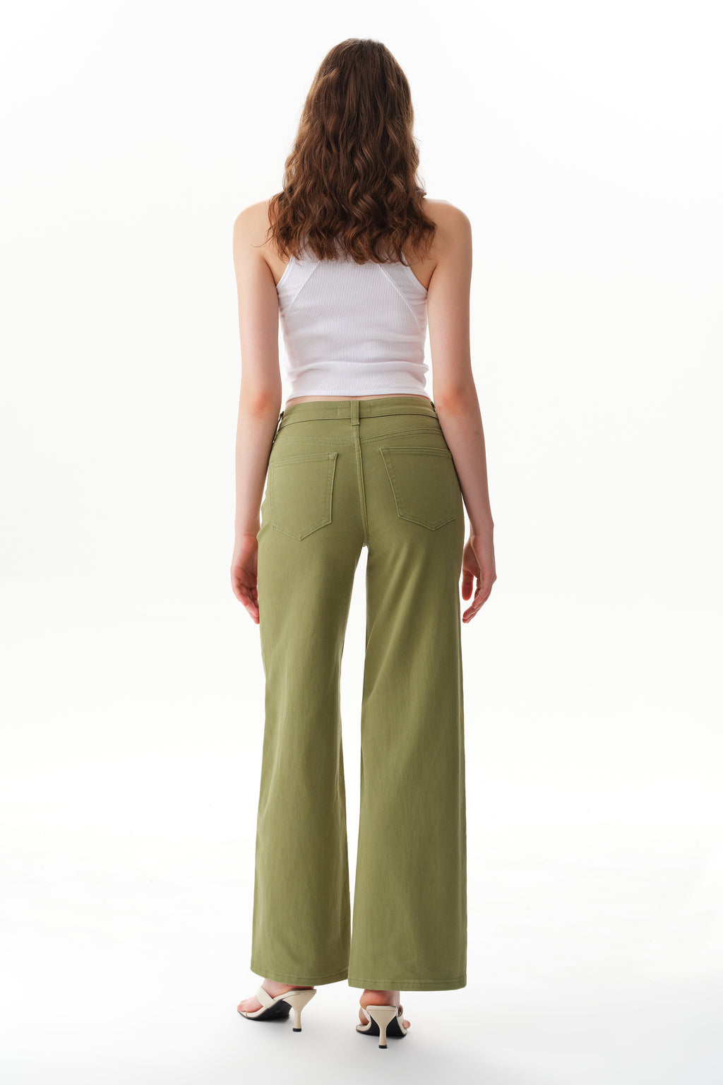 ONESO Earthy Mid Rise Wide Leg Jeans