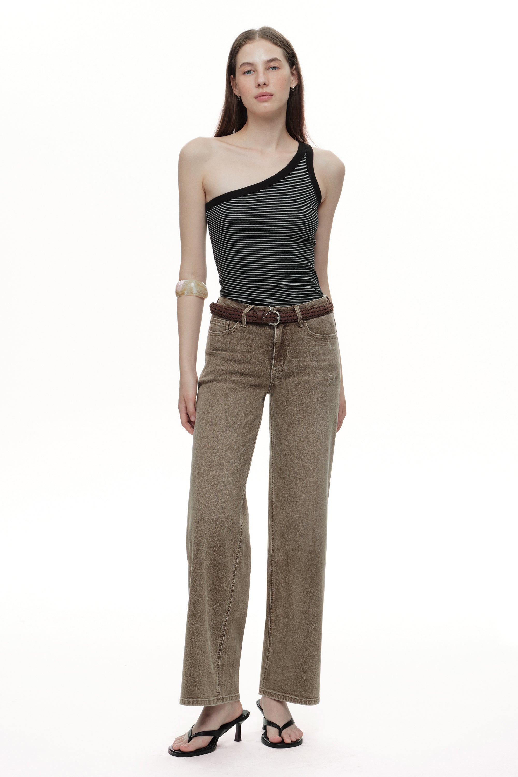 ONESO Modern Mid Rise Wide Leg Jeans