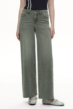 ONESO Modern Utility Mid Rise Wide Leg Jeans