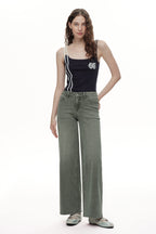 ONESO Modern Utility Mid Rise Wide Leg Jeans